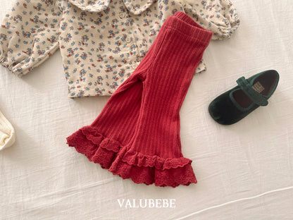 ［valubebe］frill lace bootcut pants