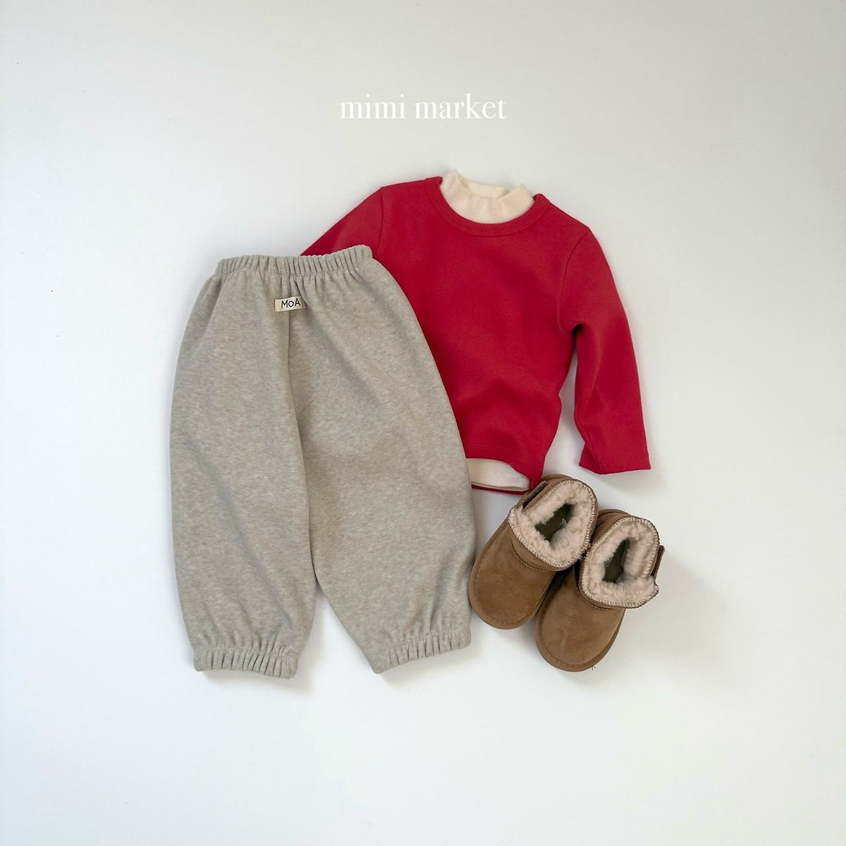 ［mimimarket］peach long sleeve tee