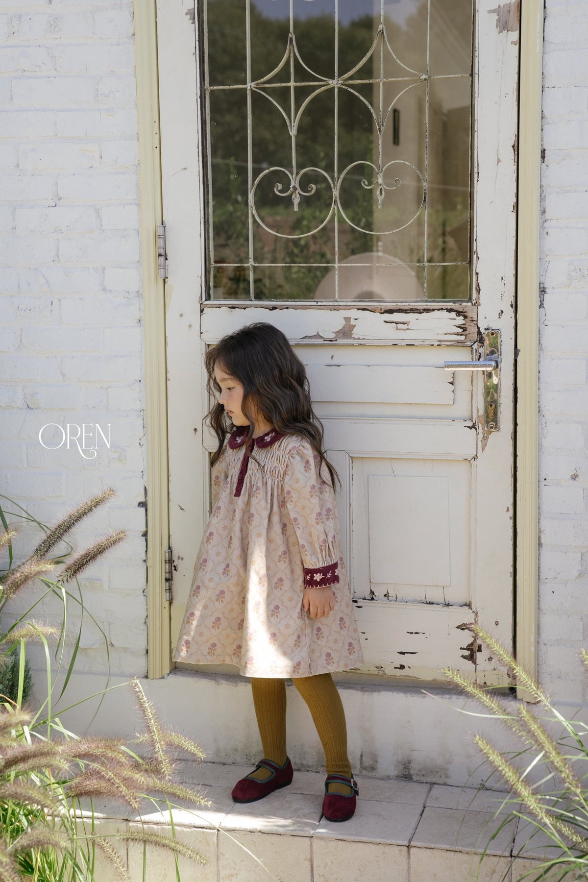 ［OREN］camilla contrast collar dress