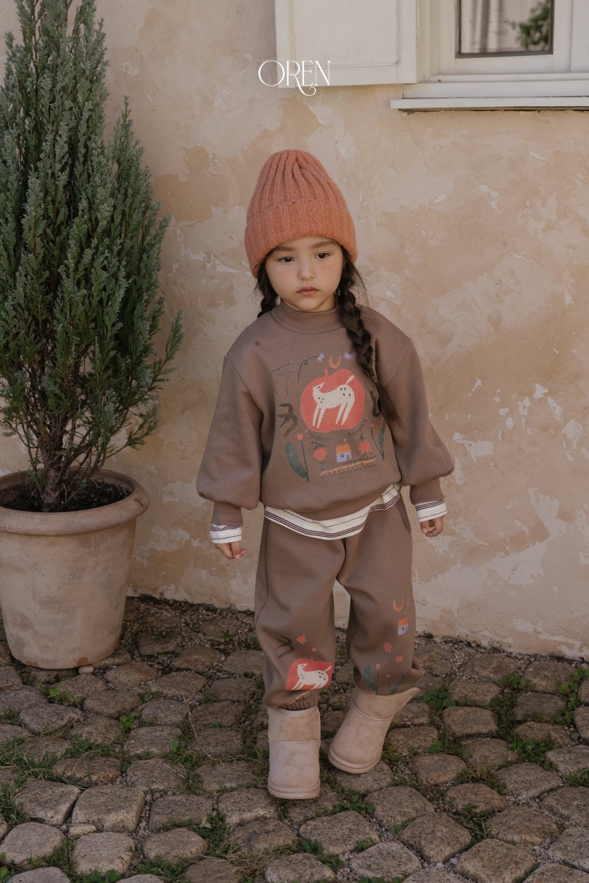 ［OREN］romy garden fleece set