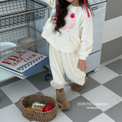 ［ninibello］petit ribbon jogger pants
