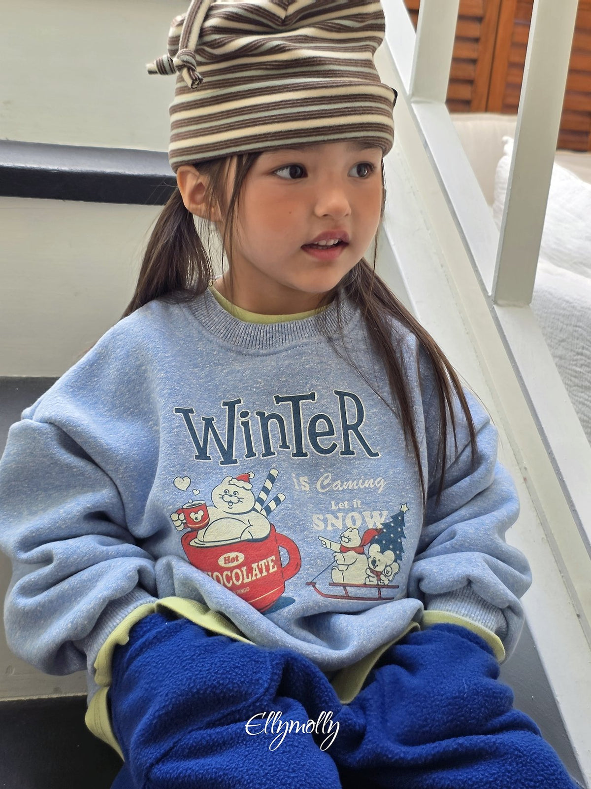 ［ellymolly］winter snow sweatshirt