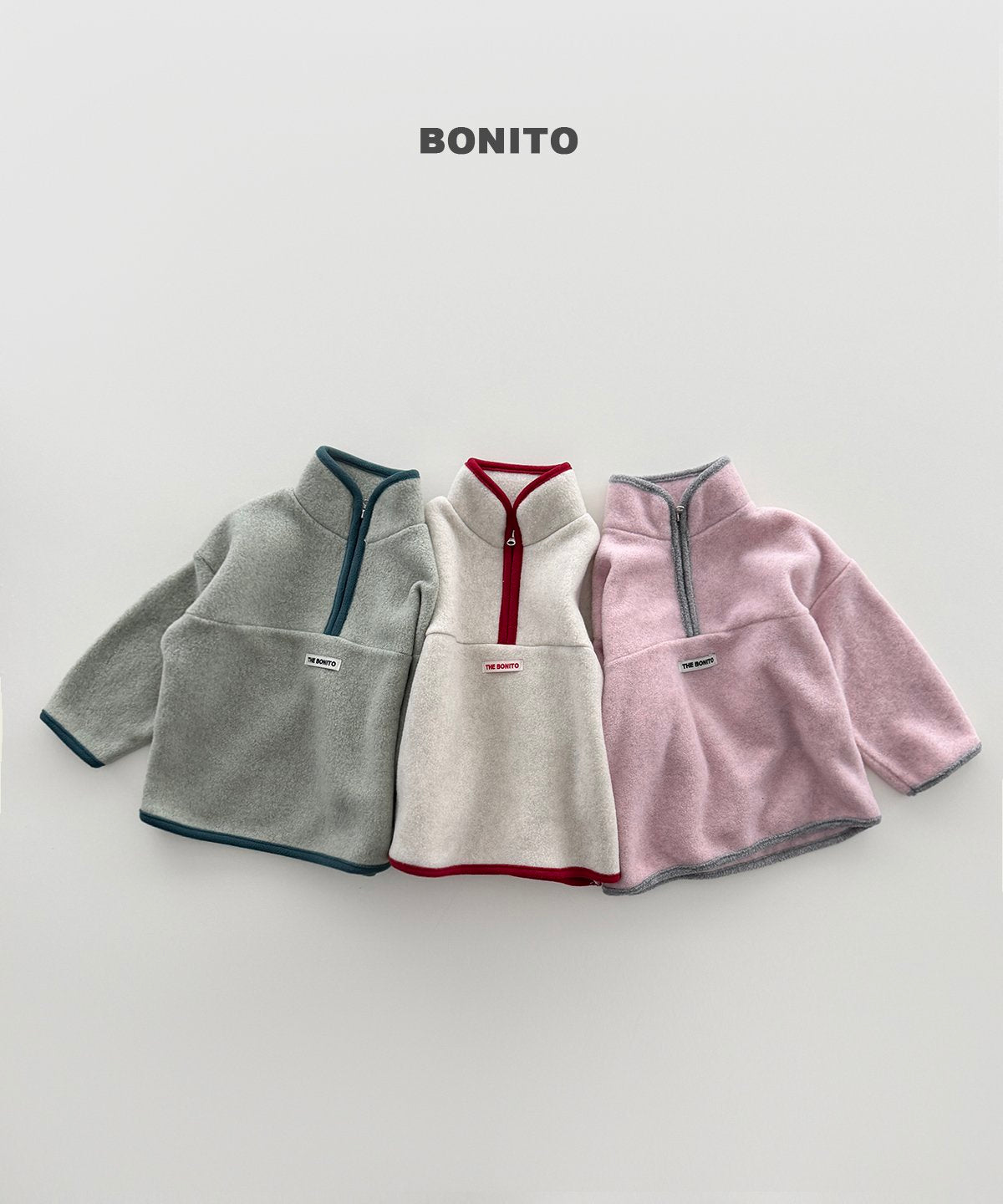 ［BONITO］cotton candy half zip