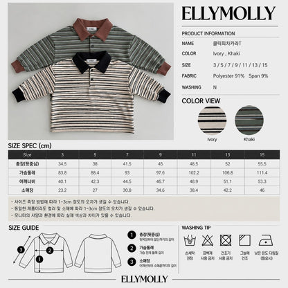 ［ellymolly］click peach collar tee