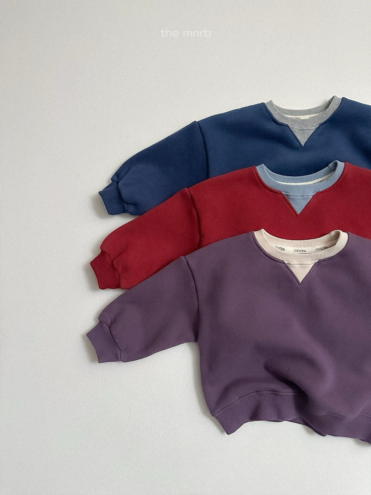 ［minirobe］two-tone sweatshirt