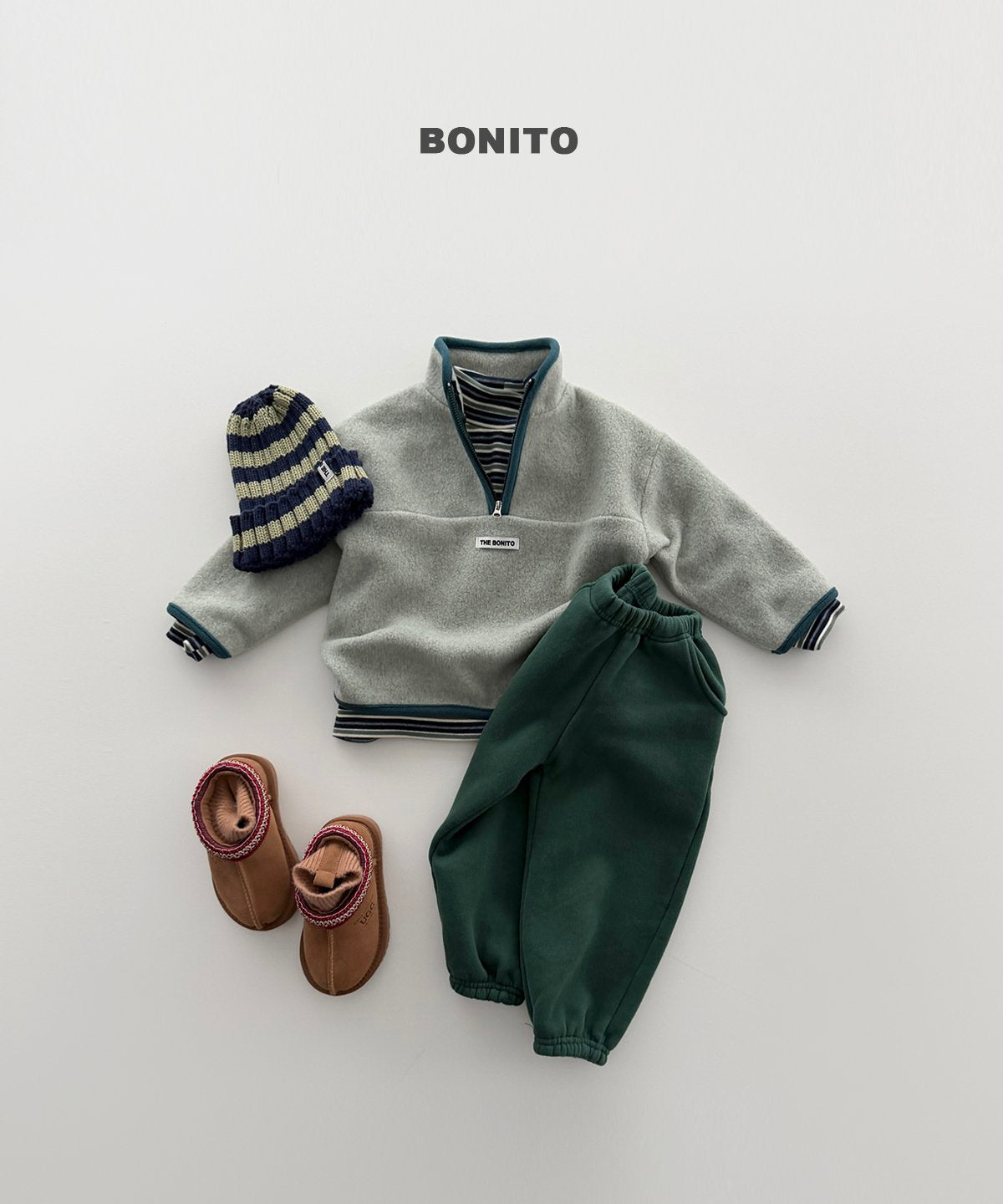 ［BONITO］cotton candy half zip