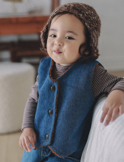 ［ONU］boucle denim vest