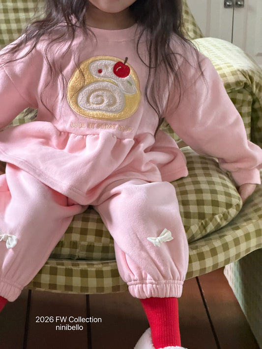 ［ninibello］petit ribbon jogger pants