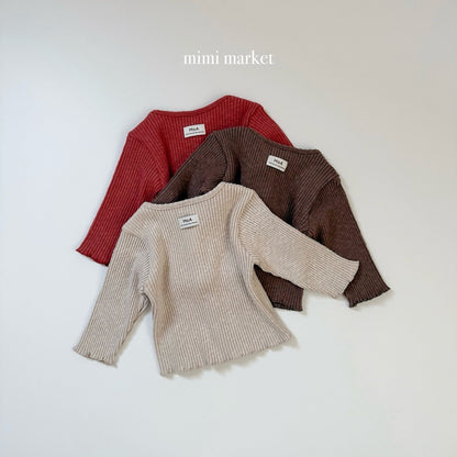 ［mimimarket］ribbed cardigan