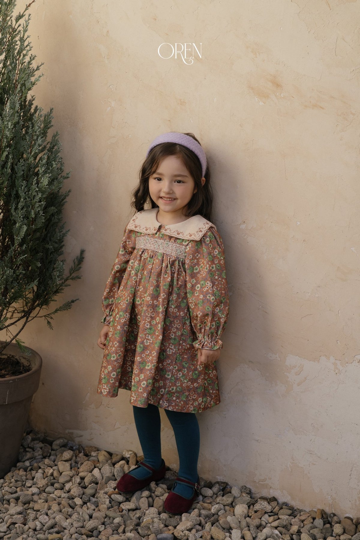 ［OREN］bonjour square collar dress