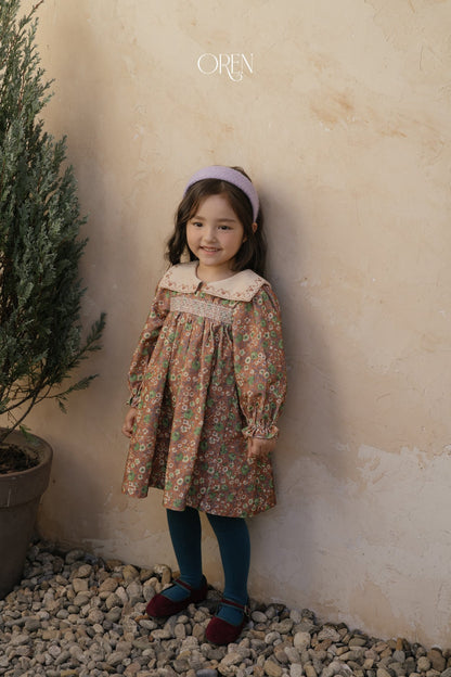 ［OREN］bonjour square collar dress