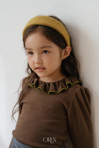 ［OREN］blooming frill picot t-shirt