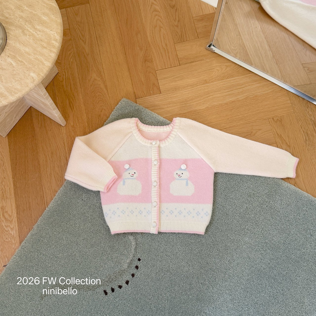 ［ninibello］snowman knit cardigan
