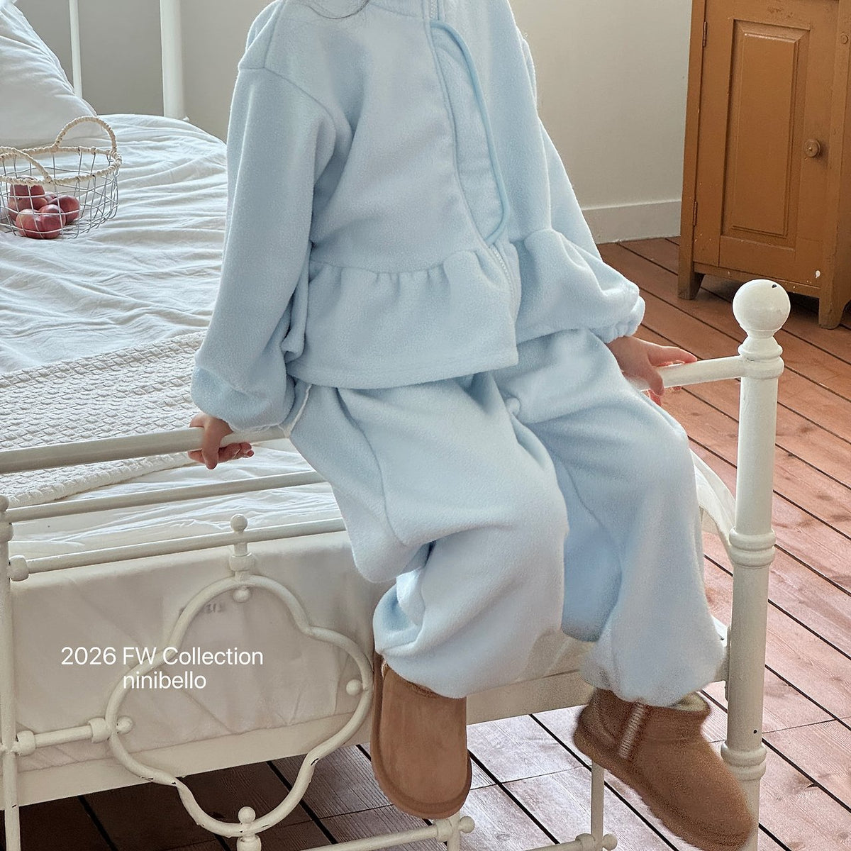 ［ninibello］marshmallow fleece zip-up tops
