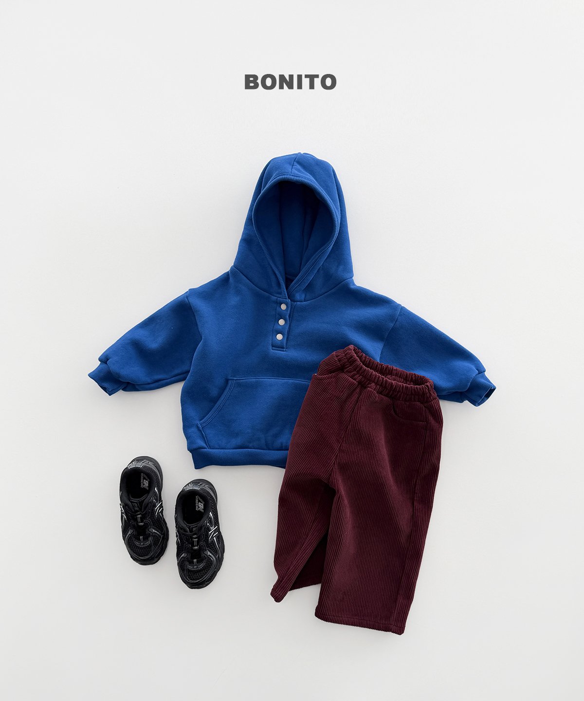 ［BONITO］stripe rib hoodie