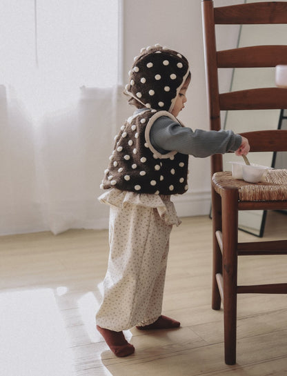 ［ONU］wool pompom vest